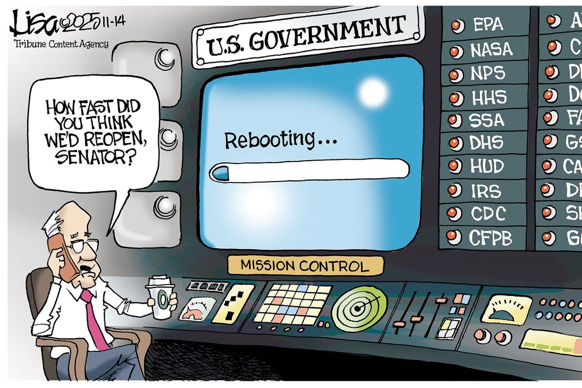 Lisa Benson, Tribune News Service cartoon for Nov. 17, 2025.  (Lisa Benson, Tribune News Service)