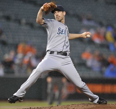 Seattle Mariners starting pitcher Cliff Lee allowed one run in 71/3 innings Tuesday.  (Associated Press)