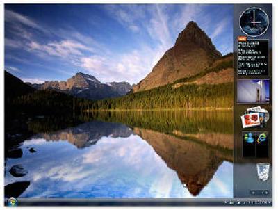 
In this image of a computer screen provided by Microsoft, Windows Sidebar, one of of the company's Vista launch programs, that allows real-time internet programs to run alongside on a usuer's desktop, is shown. 
 (Associated Press / The Spokesman-Review)