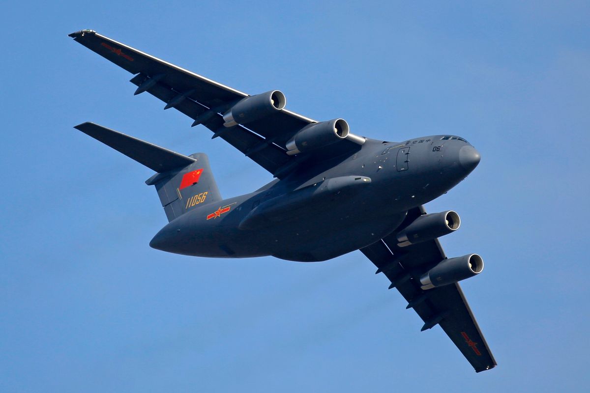 FILE - A Y-20 transport aircraft of the Chinese People