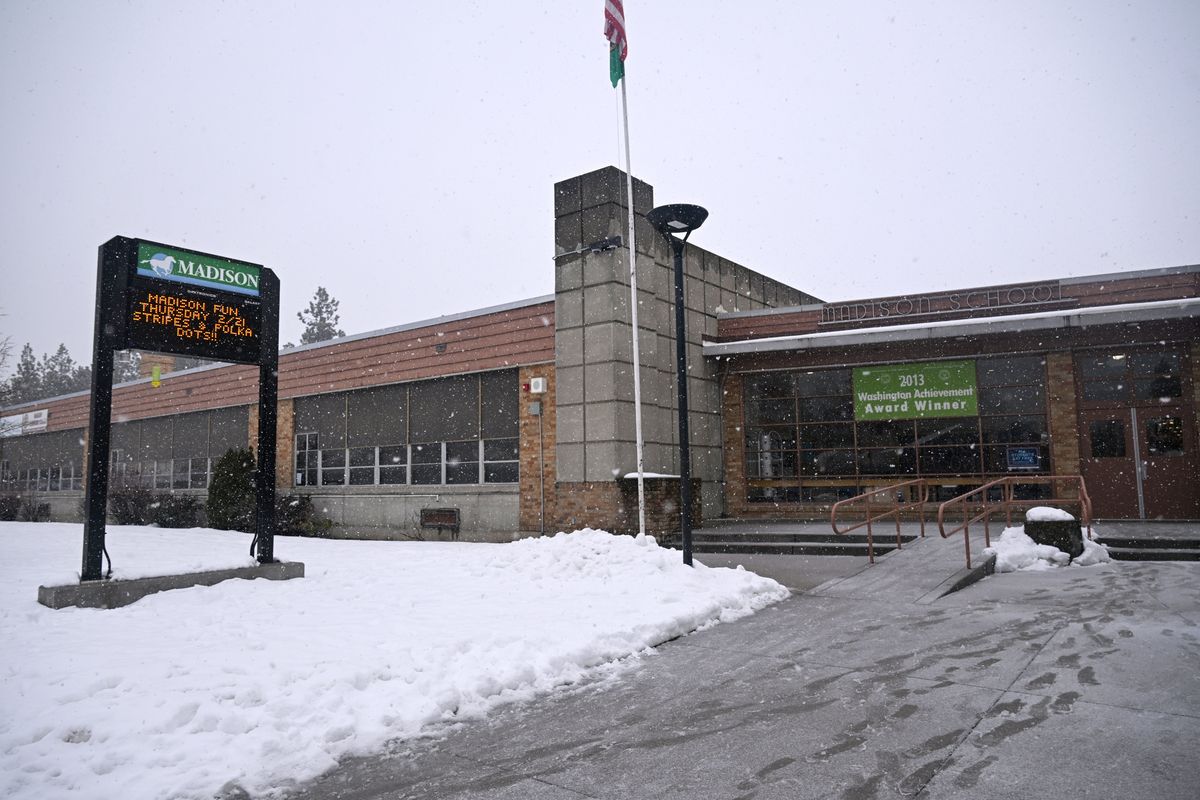 Madison School, one of Spokane’s older school buildings, could get some upgrades through a partnership between the Spokane Schools and the city parks department.  (Jesse Tinsley/THE SPOKESMAN-REVI)