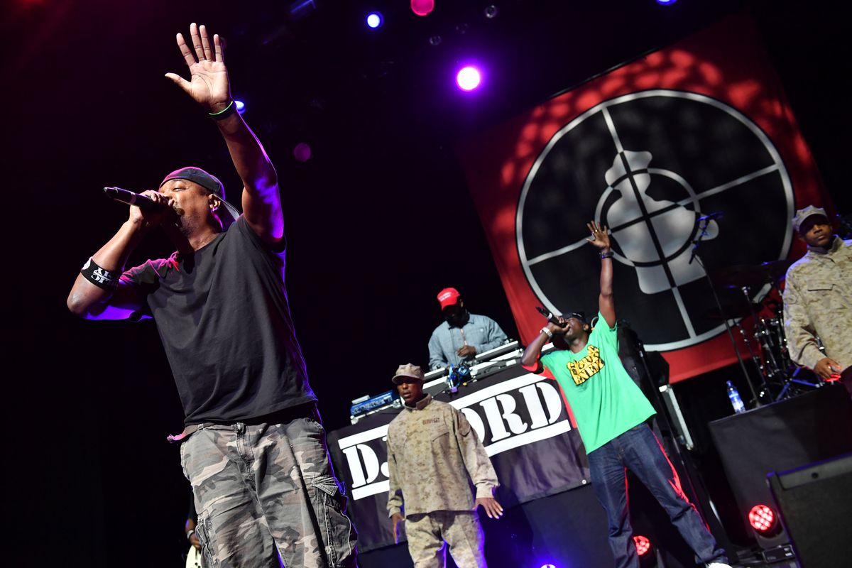 Chuck D of Public Enemy performs at the O2 Arena in London on June 16, 2016.  (Mark Allan/Invision/AP)