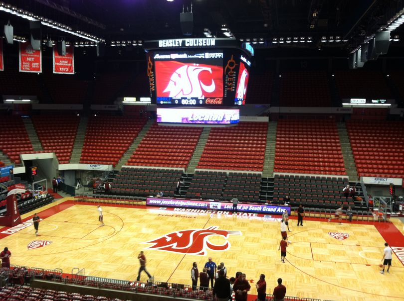 Beasley Coliseum two hours before tip-off against Cal. (Christian Caple)