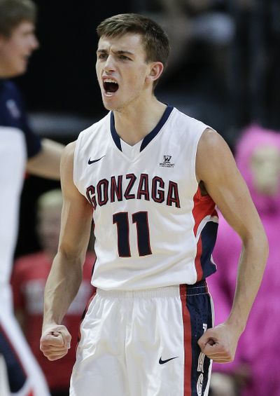 David Stockton, who played college basketball at Gonzaga, has been called up by the Sacramento Kings. (Associated Press)