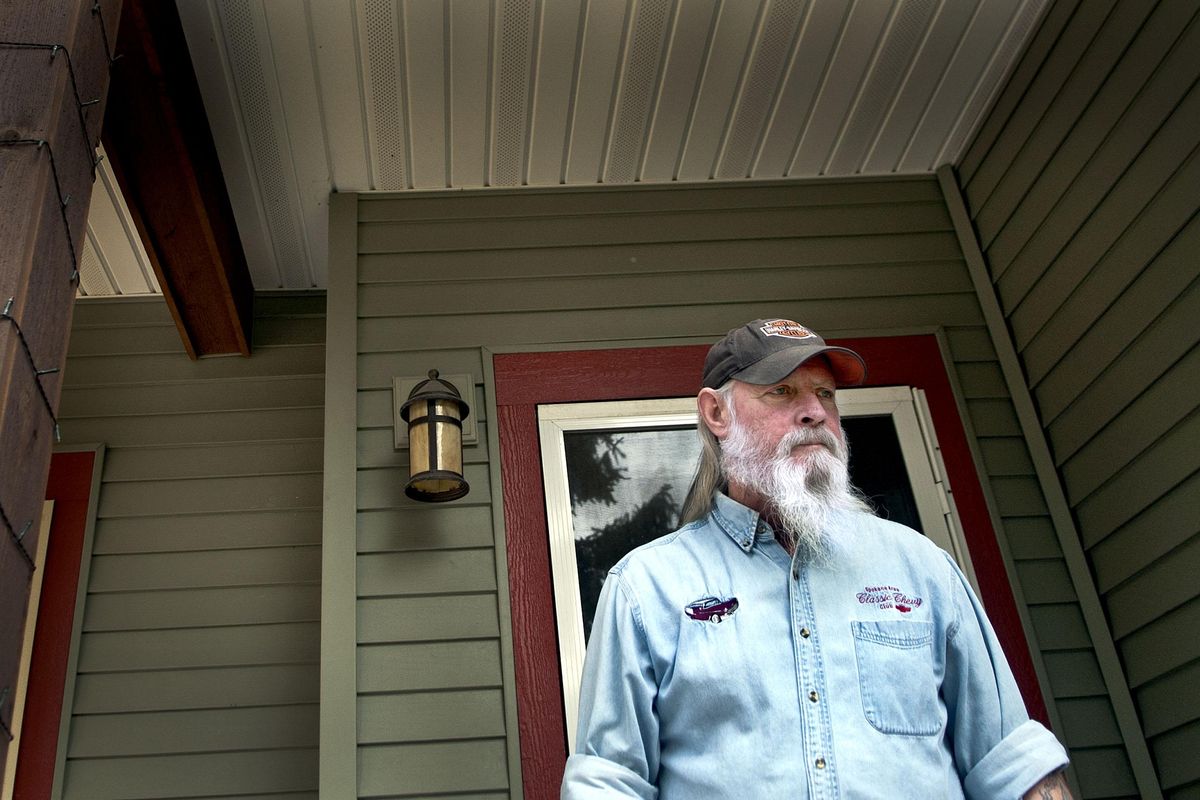 “I could be homeless in three weeks,” said Steve Groene, who’s lived in a house owned by the Shasta Groene Charitable Trust since 2007. The trust is now seeking to evict him and sell the home to benefit his daughter, Shasta Groene, who lost four family members at the hands of serial killer Joseph Duncan III when she was 8 years old. (Kathy Plonka / The Spokesman-Review)