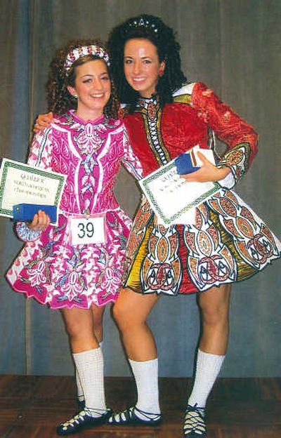 
Aileen Laughlin, right, is one of 13 dancers from the Western region to qualify for the World Irish Dance Championships. Here Laughlin poses  with Christine Kelly.Courtesy of Laughlin family
 (Courtesy of Laughlin family / The Spokesman-Review)