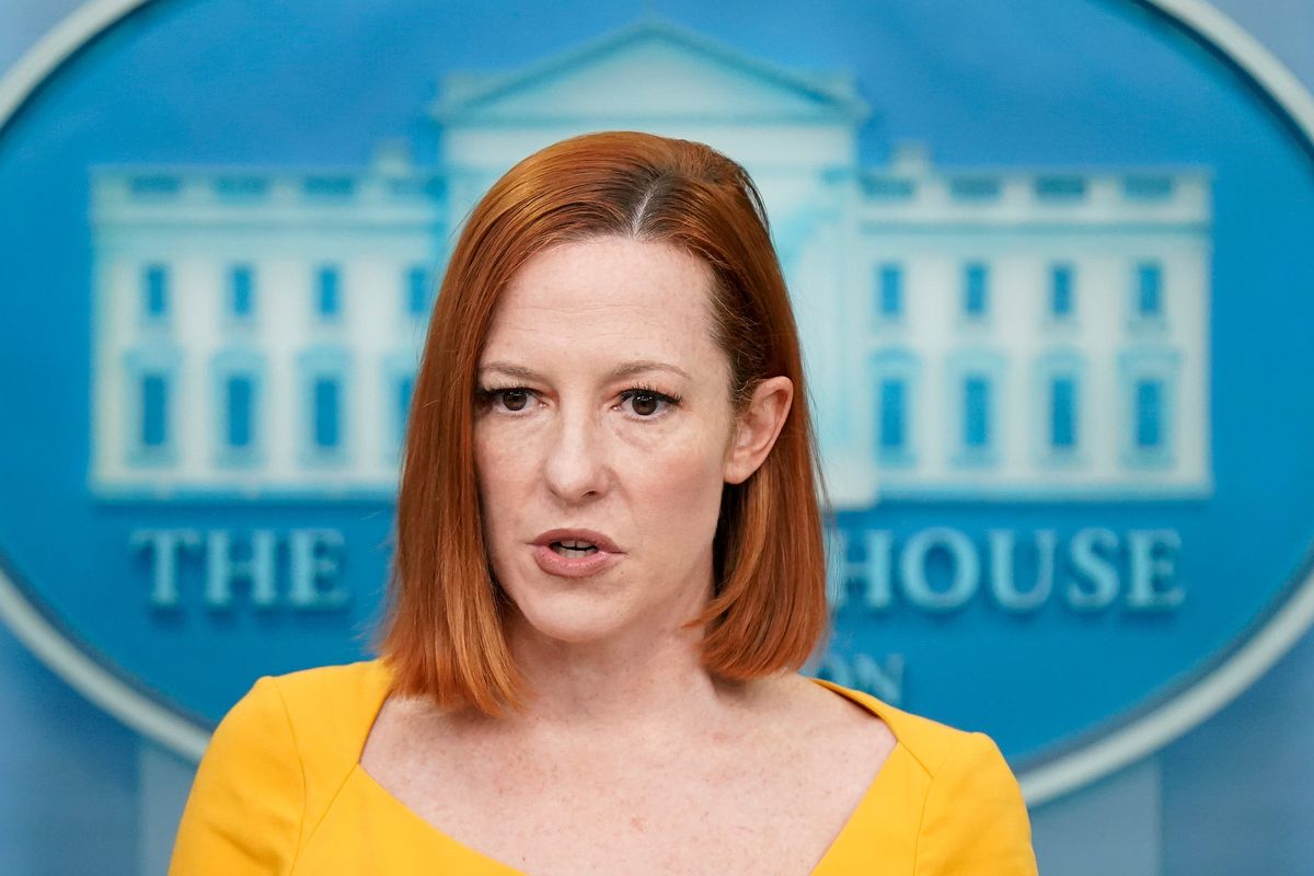 White House press secretary Jen Psaki speaks during a press briefing at the White House, Tuesday, March 15, 2022, in Washington. (Patrick Semansky)