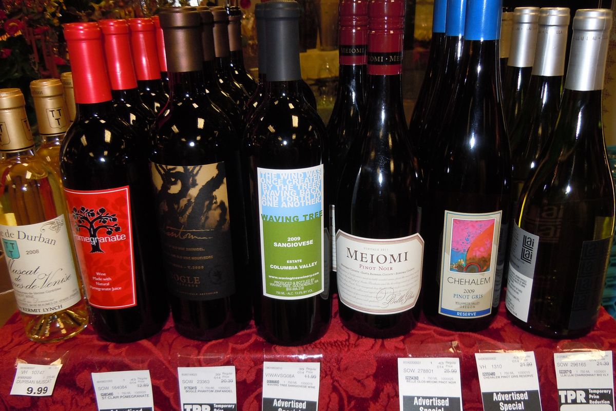 Huckleberry’s Natural Market offers an array of wines.
