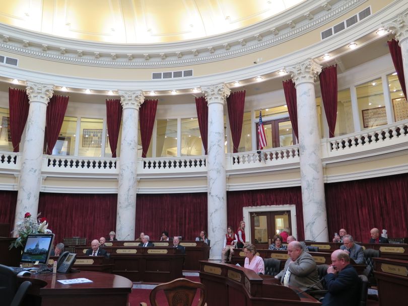 The Idaho Senate, in its morning session on Tuesday, March 27, 2018 (The Spokesman-Review / Betsy Z. Russell)