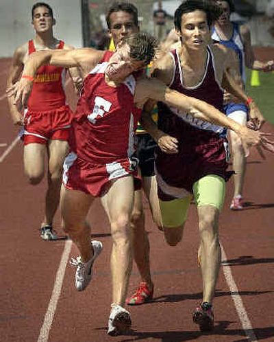 
Ben Poffenroth of Ferris ekes out win in the 800 meters. 
 (Brian Plonka / The Spokesman-Review)