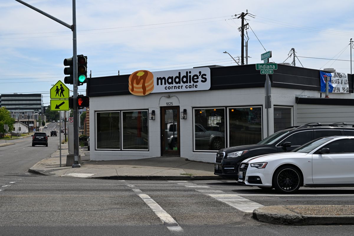 The former Dolly’s café at Indiana Avenue and Washington Street is now called Maddie’s Corner Cafe after coming under new ownership.  (Jesse Tinsley/THE SPOKESMAN-REVIEW)