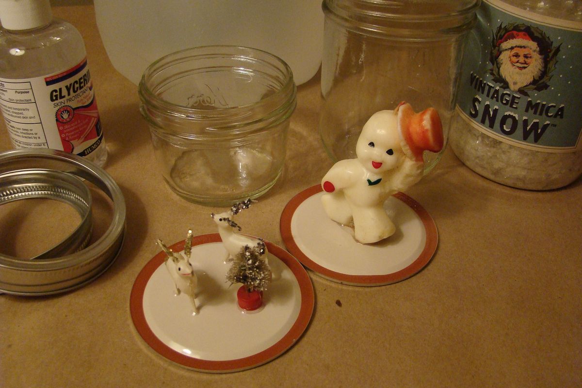 You need very few supplies to make homemade snow globe, most you can find at home.  (Maggie Bullock)