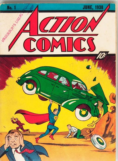 This photo provided by Heritage Auction shows the CGC-Certified 3.0 copy of Action Comics #1 from the Billy Wright Collection at Heritage Auctions in Dallas. (Associated Press)