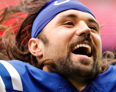 Gardner Minshew of the Indianapolis Colts celebrates defeating the Houston Texans at NRG Stadium on Sunday in Houston.  (Getty Images)