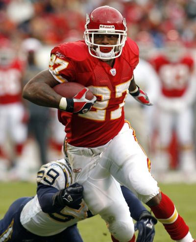 Kansas City is parting ways with running back Larry Johnson.  (Associated Press / The Spokesman-Review)