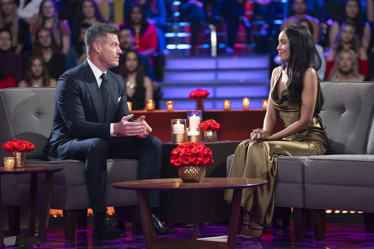“Bachelor” host Jesse Palmer with runner-up Litia Garr in “After the Final Rose.” Though the series was a novel concept when it premiered, its formula hasn’t evolved much over the years. (Christopher Willard/Disney/TNS)