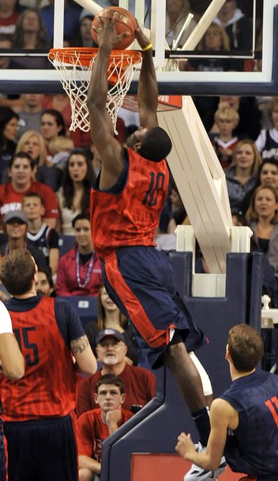 The only action Guy Landry Edi has had at Gonzaga came during Kraziness in the Kennel in October. (Dan Pelle)