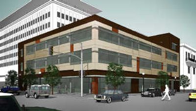 
The Grant Building at Riverside Avenue and Post Street in downtown Spokane is being renovated. The work is expected to be completed by fall. 
 (Artist rendering courtesy of Nystrom, Olson, Collins / The Spokesman-Review)