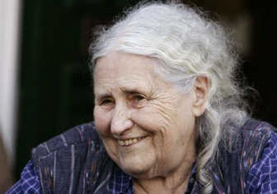 
British writer Doris Lessing, winner of the 2007 Nobel Prize in literature, smiles as she talks  to the media Thursday. Associated Press
 (Associated Press / The Spokesman-Review)