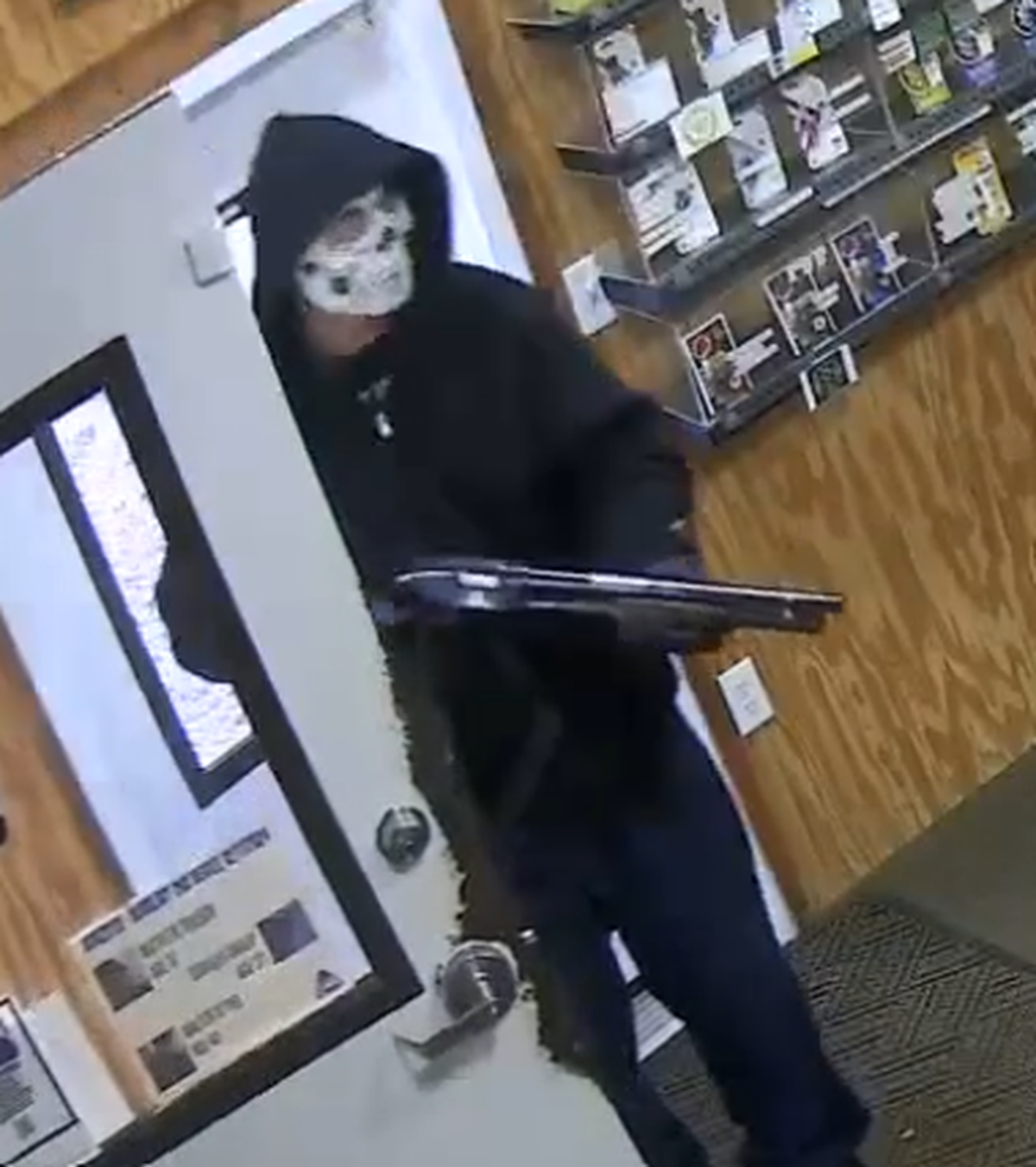 The suspect in two armed robberies.  (Courtesy)