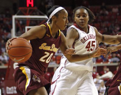 Briann January has gone from All-GSL at Lewis and Clark High School to the starting lineup at Arizona State University. (Associated Press / The Spokesman-Review)