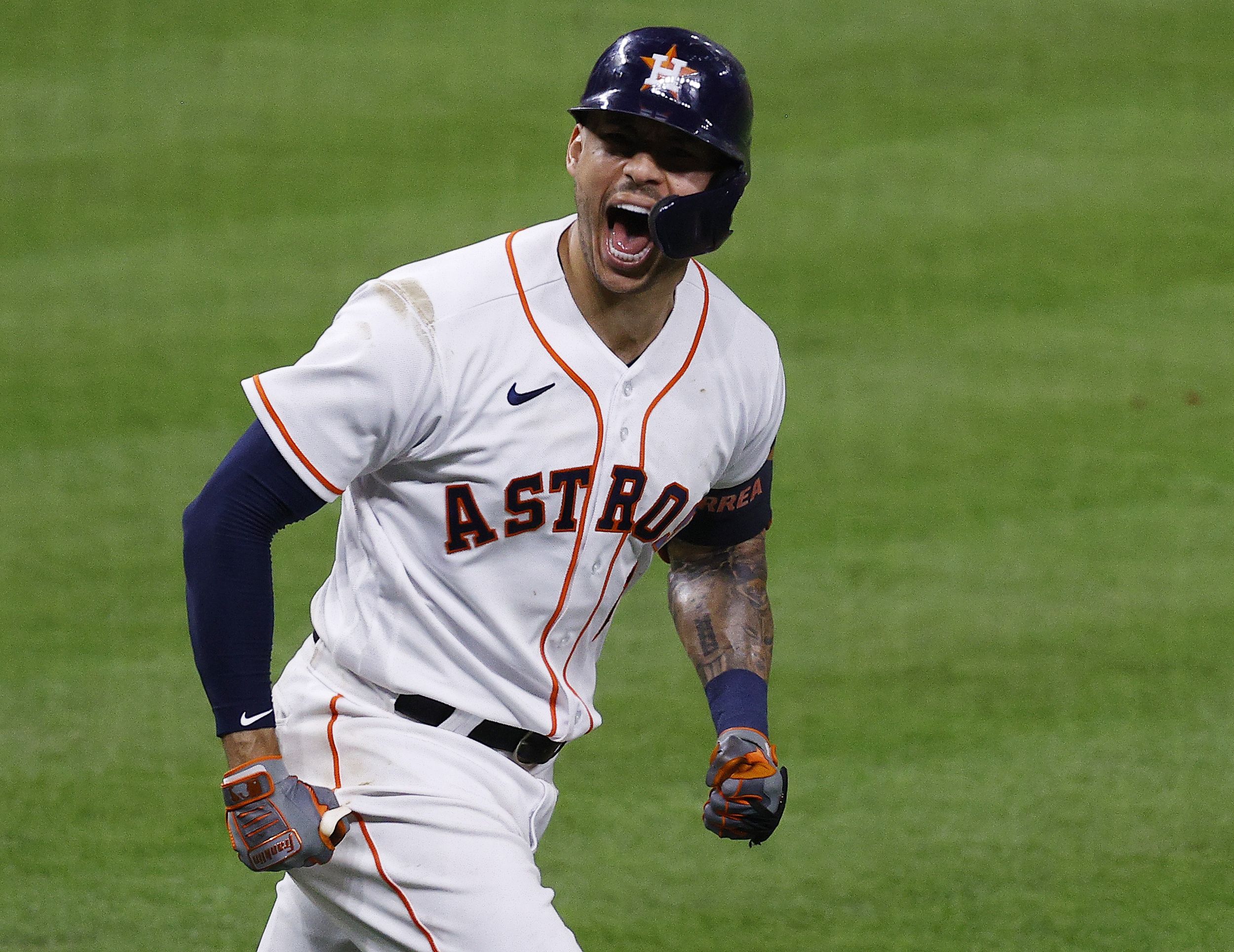 Carlos Correa, Right on Time, Scores Winning Run as Astros Tie ALCS