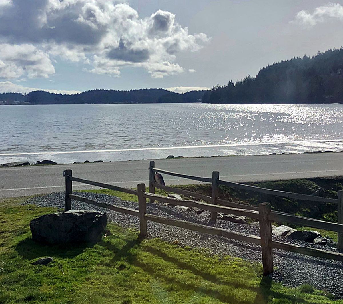 A late winter day on Fidalgo Bay, where a sun break offers a spring-like respite. (Leslie Kelly)
