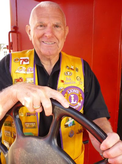 Lions Club train committee chairman Bob Shanklin worked more than 40 years in the industry. (MIKE GUILFOIL)