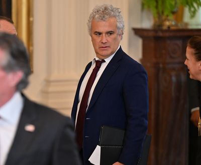 Former White House chief of staff Jeff Zients at the White House in February 2024 in Washington, D.C.  (Ricky Carioti/The Washington Post)