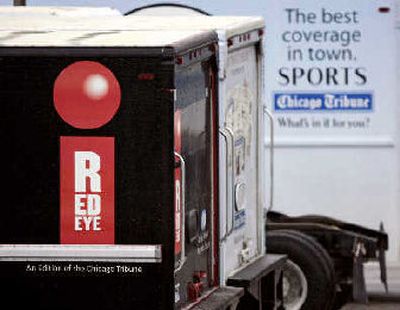 
A delivery truck for the RedEye, a newspaper aimed at the young adult market offered by the Chicago Tribune. 
 (Associated Press / The Spokesman-Review)