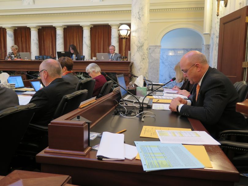 Rep. Van Burtenshaw, R-Terreton, proposes a $20 million transfer to the state's fire fund, as the Joint Finance-Appropriations Committee sets the budget for the state Department of Lands on Tuesday, Feb. 27, 2018. (Betsy Z. Russell)
