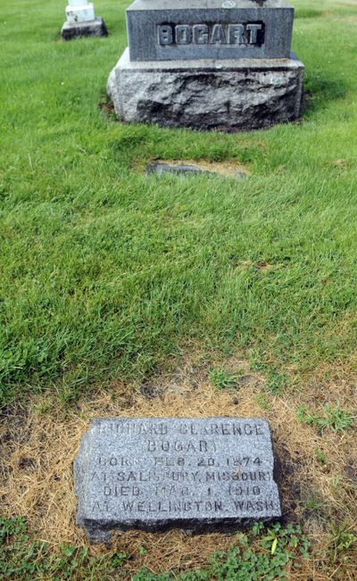 Richard C. Bogart died in the Wellington avalanche in the Washington Cascades in 1910. He is buried at Greenwood Memorial Terrace. Bogart was a mail clerk. (Dan Pelle)