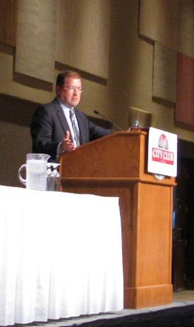 Grover Norquist speaks in Boise on Tuesday (Betsy Russell)