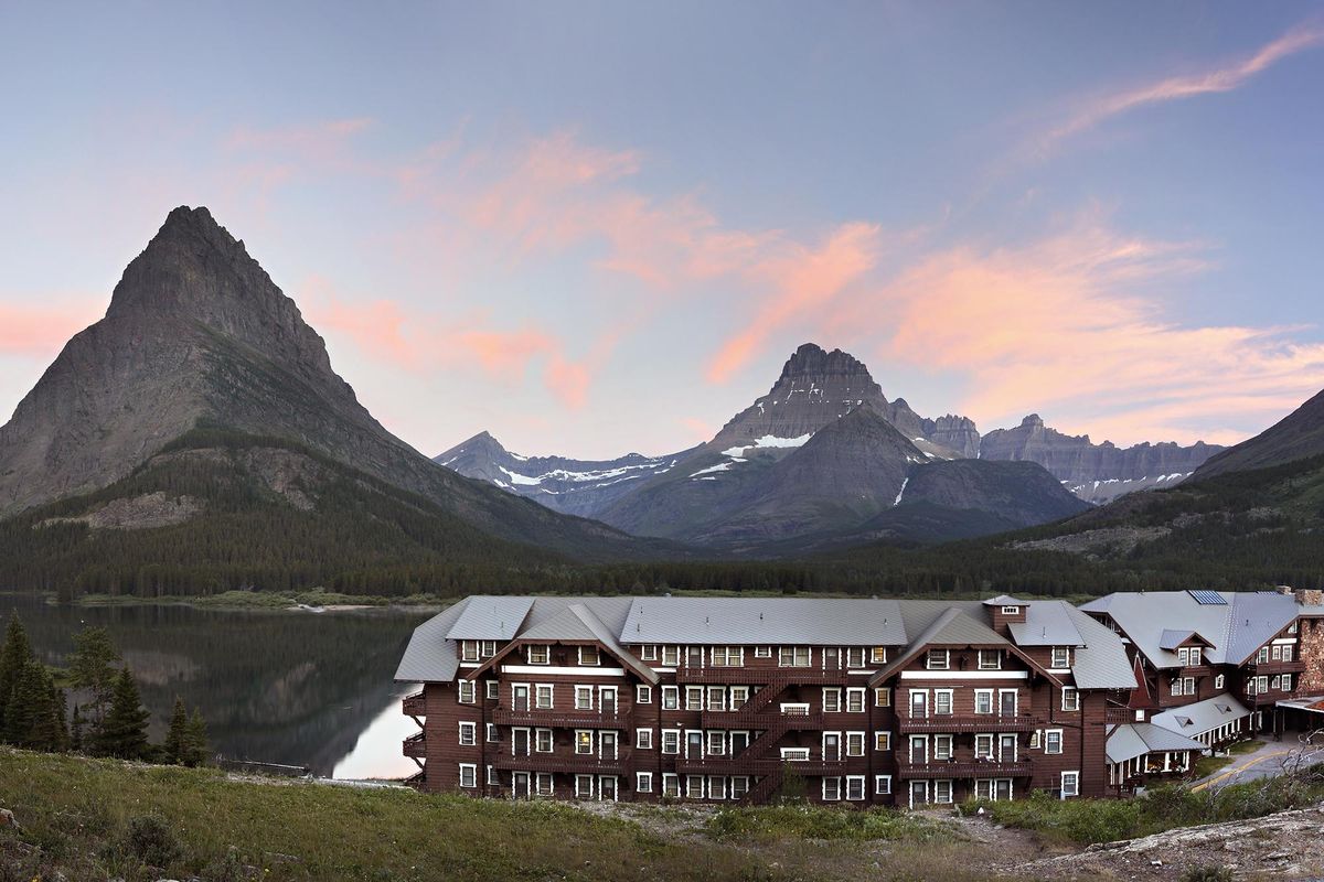 Many Glacier Hotel was built more than 100 years ago on Swiftcurrent Lake in Montana’s Glacier National Park. (Greg Lindstrom / File/Associated Press)