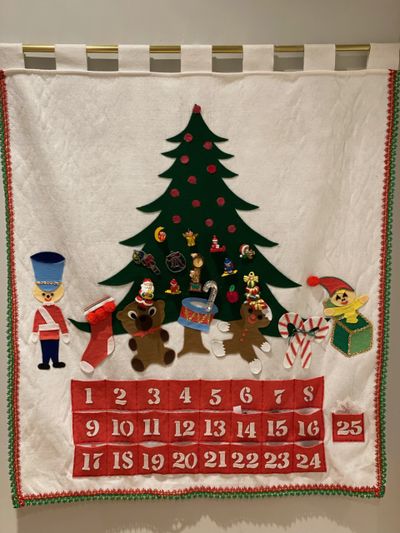 The Advent calendar made by Julia Ditto’s mom in the 1980s has been a holiday staple for decades.  (Julia Ditto)