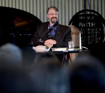Coeur d'Alene Pastor Tim Remington, addressed the congregation at The Altar Church in Coeur d'Alene on Sunday, June 5, 2016, for the first time since being shot six times as he was leaving services on Sunday, March 6, 2016. (Kathy Plonka/SR file photo)