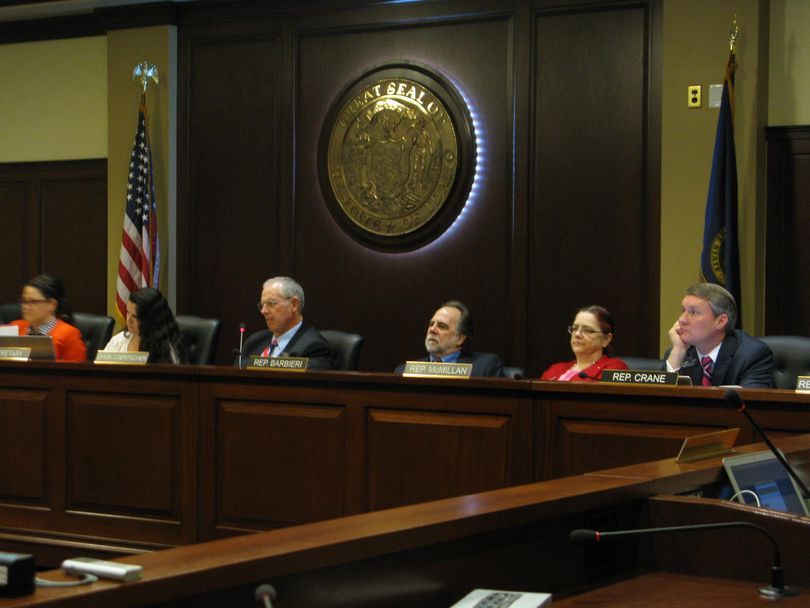 House State Affairs Committee members listen to testimony on Wednesday morning (Betsy Russell)