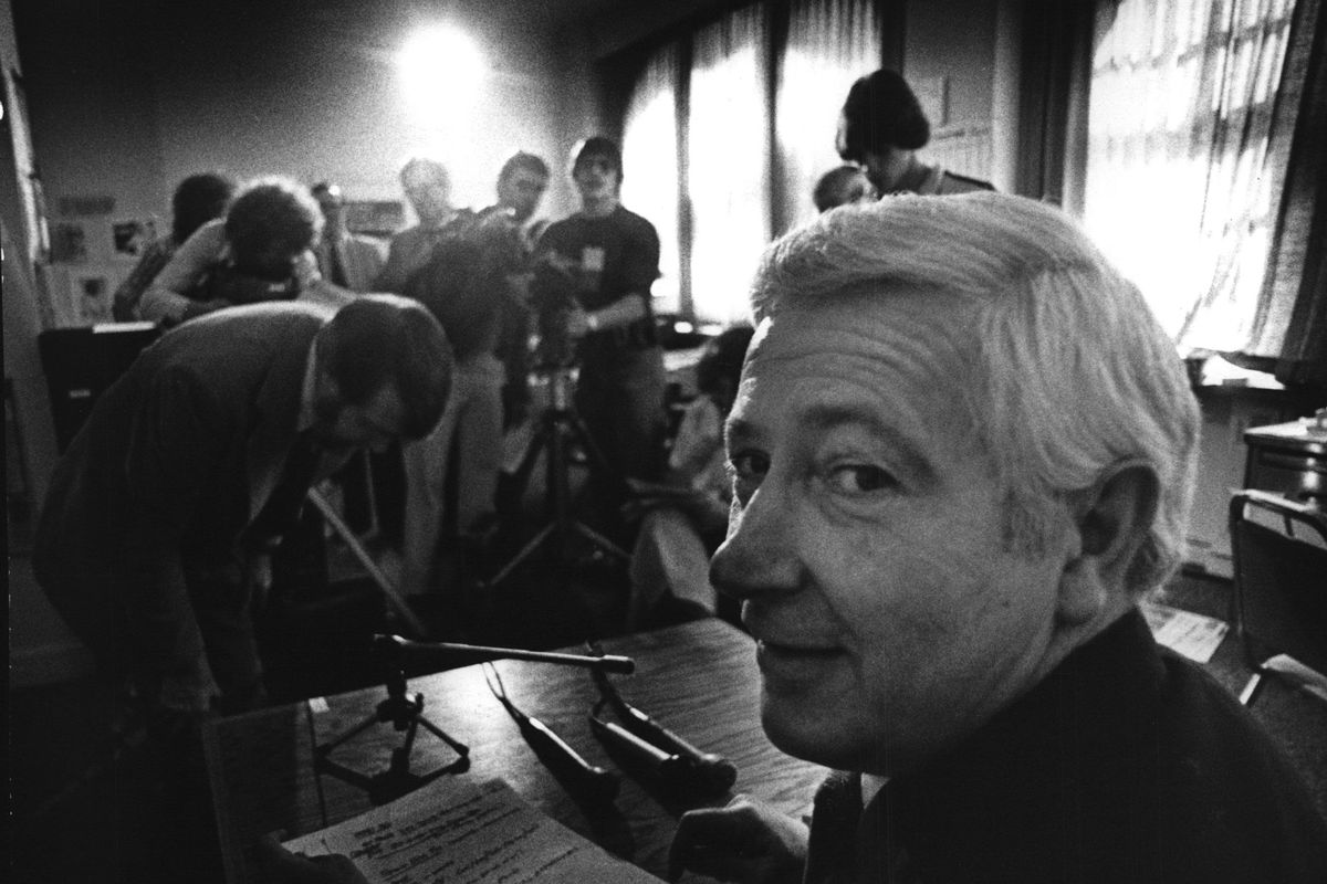 John Spellman, a candidate for Washington governor, before a news conference in September 1980. Spellman won the race, and is the last Republican to serve as Washington’s governor. (PHOTO ARCHIVE / sr)