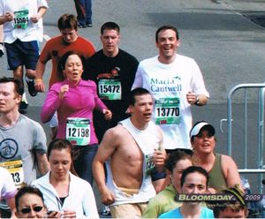 Marcus Riccelli, who was later elected to the state House, runs the 2009 Bloomsday with his then-boss, U.S. Sen. Maria Cantwell. This picture was provided by Riccelli.