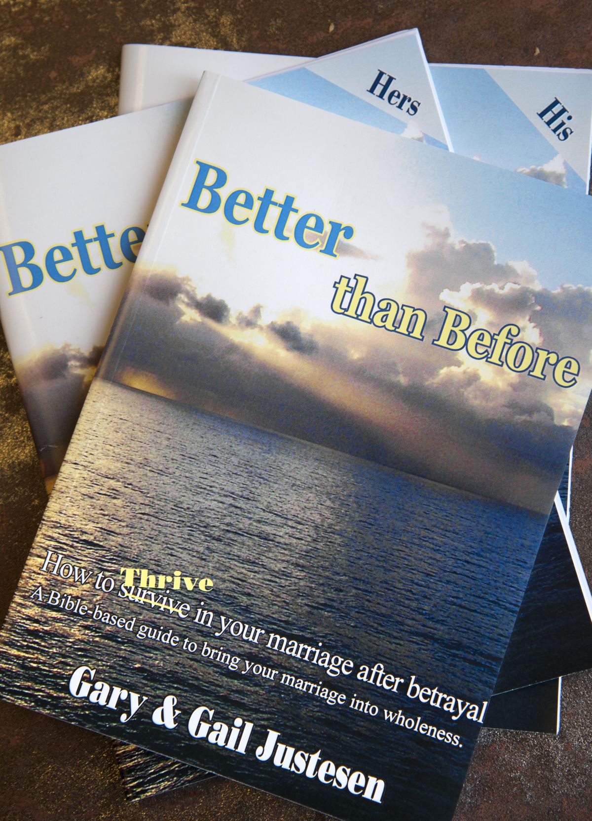 The Justesens have written a book about their relationship experiences, “Better Than Before,” and frequently speak at churches and retreats.