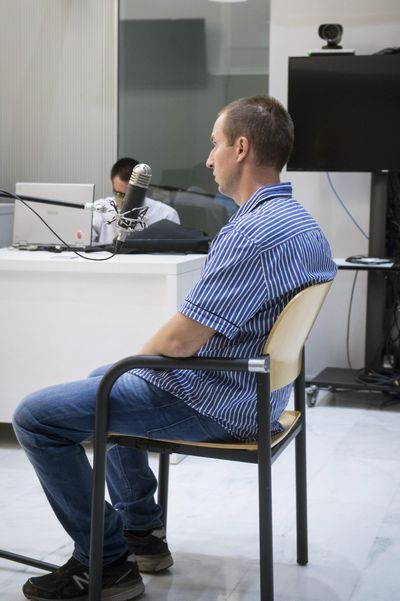 Pyotr Levashov, the Russian hacker arrested on April 7 in Barcelona, speaks during a hearing to consider his extradition to the United States, at the National Court in Madrid, Wednesday, July 26, 2017. Levashovs arrest was the latest in a series of American-initiated operations over the past year to seize alleged Russian cybercriminals outside their homeland, which has no extradition agreement with the United States. American-led operations have so far seized four Russian hackers outside their homeland over the past nine months. They come at a fraught moment in relations between Moscow and Washington, where politicians are grappling with the allegation that a Kremlin hacking campaign helped Donald Trump win the presidency. (Luca Piergiovanni / Associated Press)