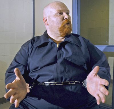 Death row inmate Richard Cooey, pictured in 2003, says he’s too fat to be executed.  (File Associated Press / The Spokesman-Review)