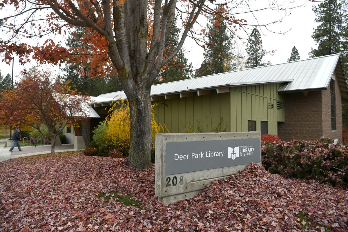 The Deer Park Library is planning a party on Nov. 8, 2018, to celebrate their 20th anniversary in their new building at 208 S. Forest St. in Deer Park. (Jesse Tinsley / The Spokesman-Review)