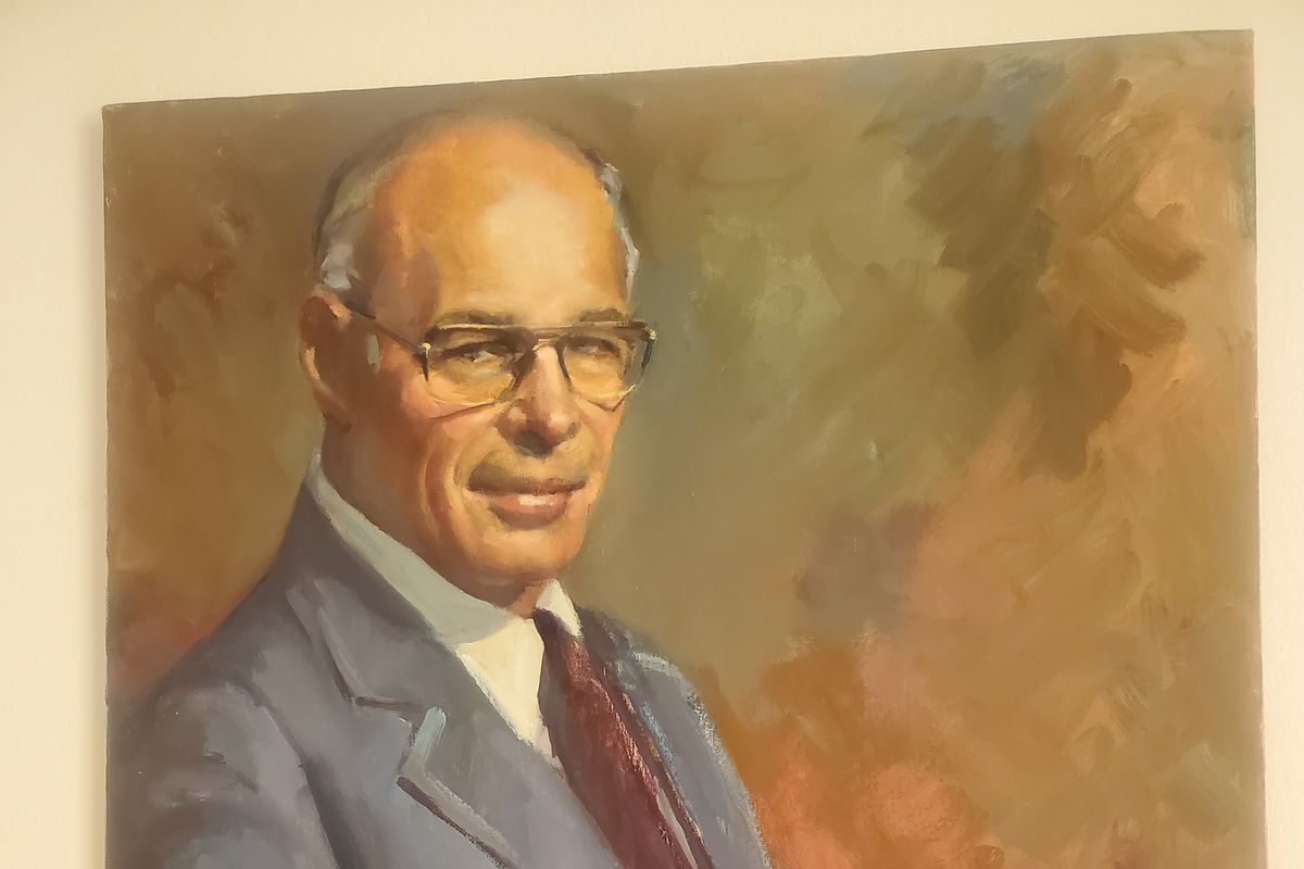This Dr. Ralph Berg portrait and one painted of his son, Jason Berg, are on the book cover. They were painted by Ralph Berg