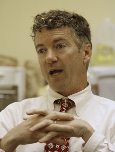 Rand Paul is  interviewed Wednesday in Bowling Green, Ky.  (Associated Press)