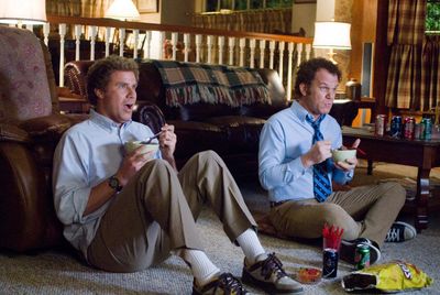Will Ferrell, left, and John C. Reilly play mirror images of each other in “Step Brothers.” (Associated Press / The Spokesman-Review)