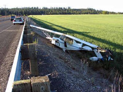 
An ultralight plane crashed Wednesday in northern Spokane County.
 (The Spokesman-Review)