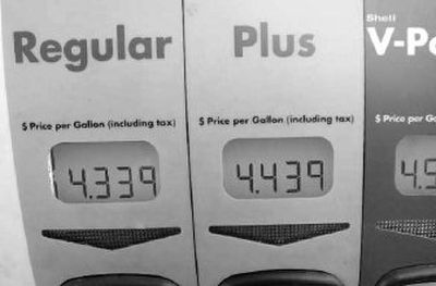 
Owner Bob Oyster raised his prices to make a statement about the high rent and gas as well as franchise fees he pays to Shell. 
 (Associated Press / The Spokesman-Review)