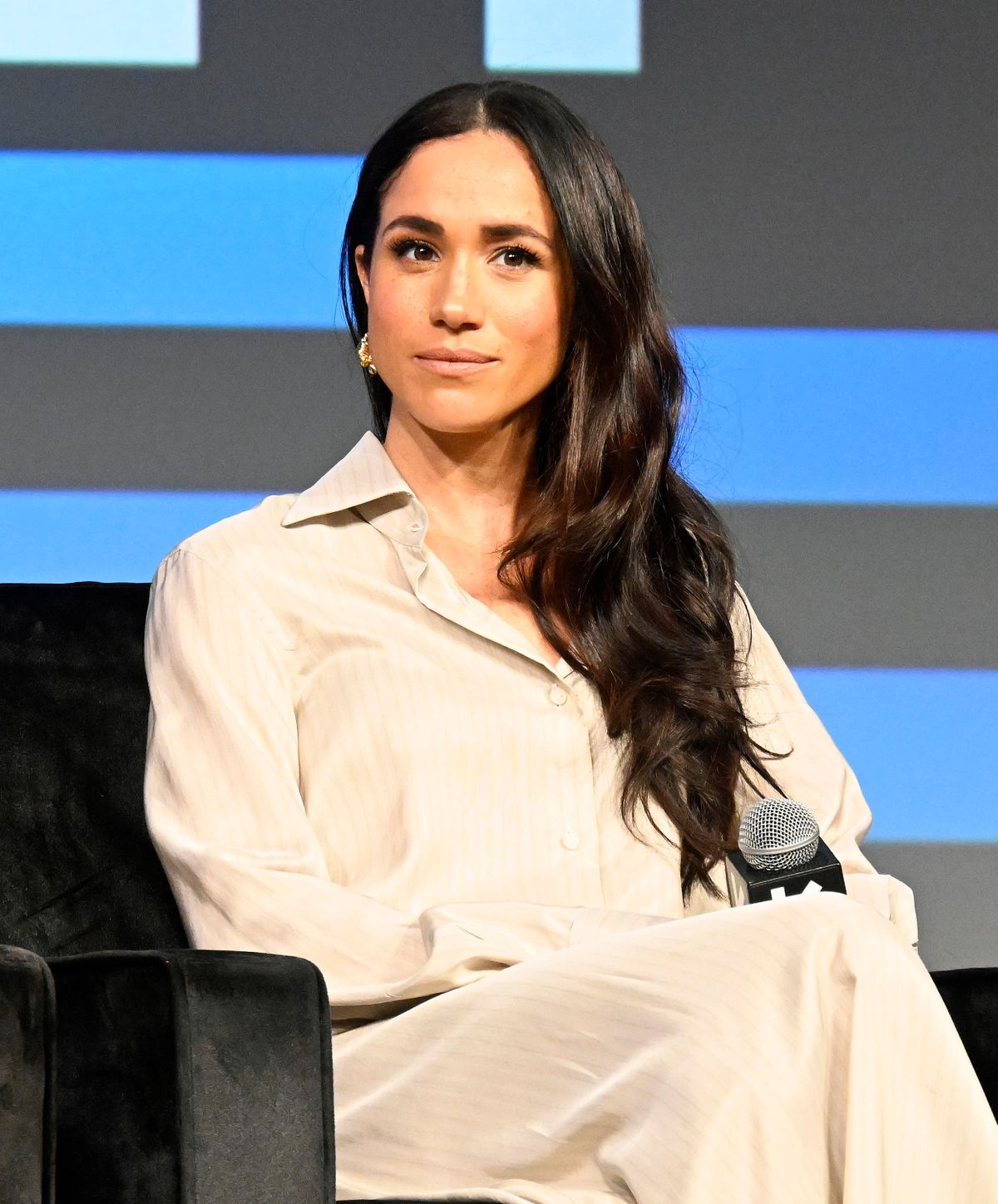 Meghan, Duchess of Sussex speaks onstage during the Breaking Barriers, Shaping Narratives: How Women Lead On and Off the Screen panel during the 2024 SXSW Conference and Festival at Austin Convention Center on March 8, in Austin, Texas.  (Astrida Valigorsky/Getty Images North America/TNS)