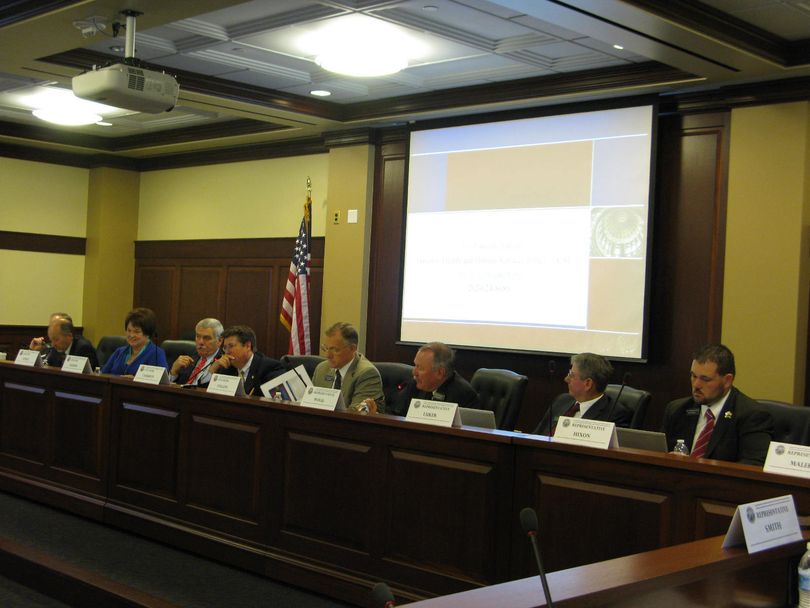 Idaho Legislature's joint Health Care Task Force meets in the state Capitol on Monday morning (Betsy Russell)